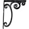 Ekena Millwork Avery Wrought Iron Bracket, (Triple center brace), Antiqued Silver 2"W x 12"D x 15"H BKTM02X12X15TAVASV - alternate 3